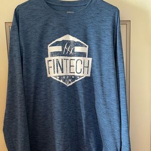 Blue Fintech Long-sleeved shirt 2xl